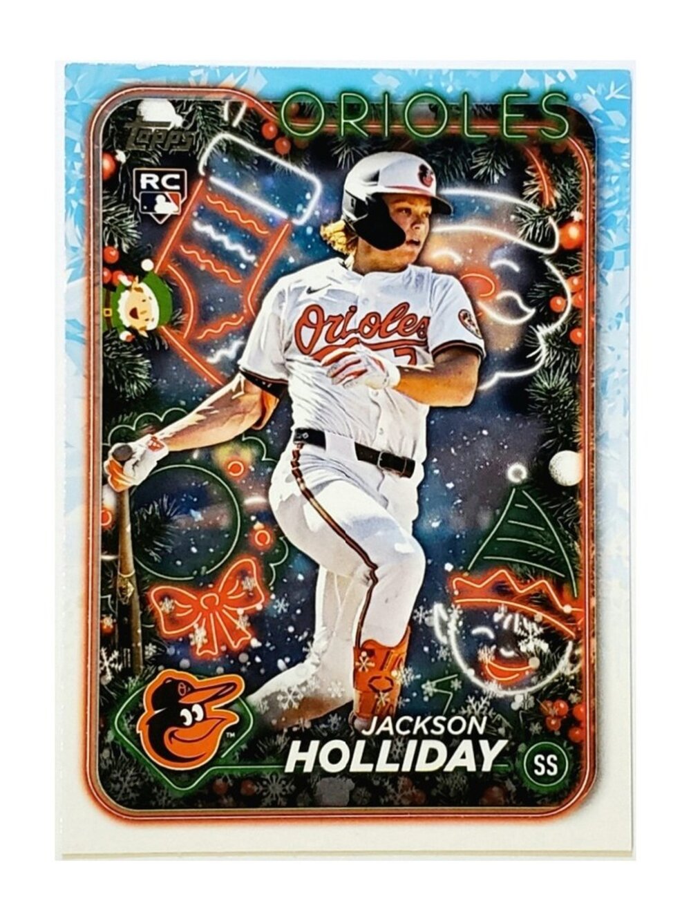 JACKSON HOLLIDAY ROOKIE SSP "HIDDEN ELF" VARIATION 2024 TOPPS HOLIDAY #HE-10